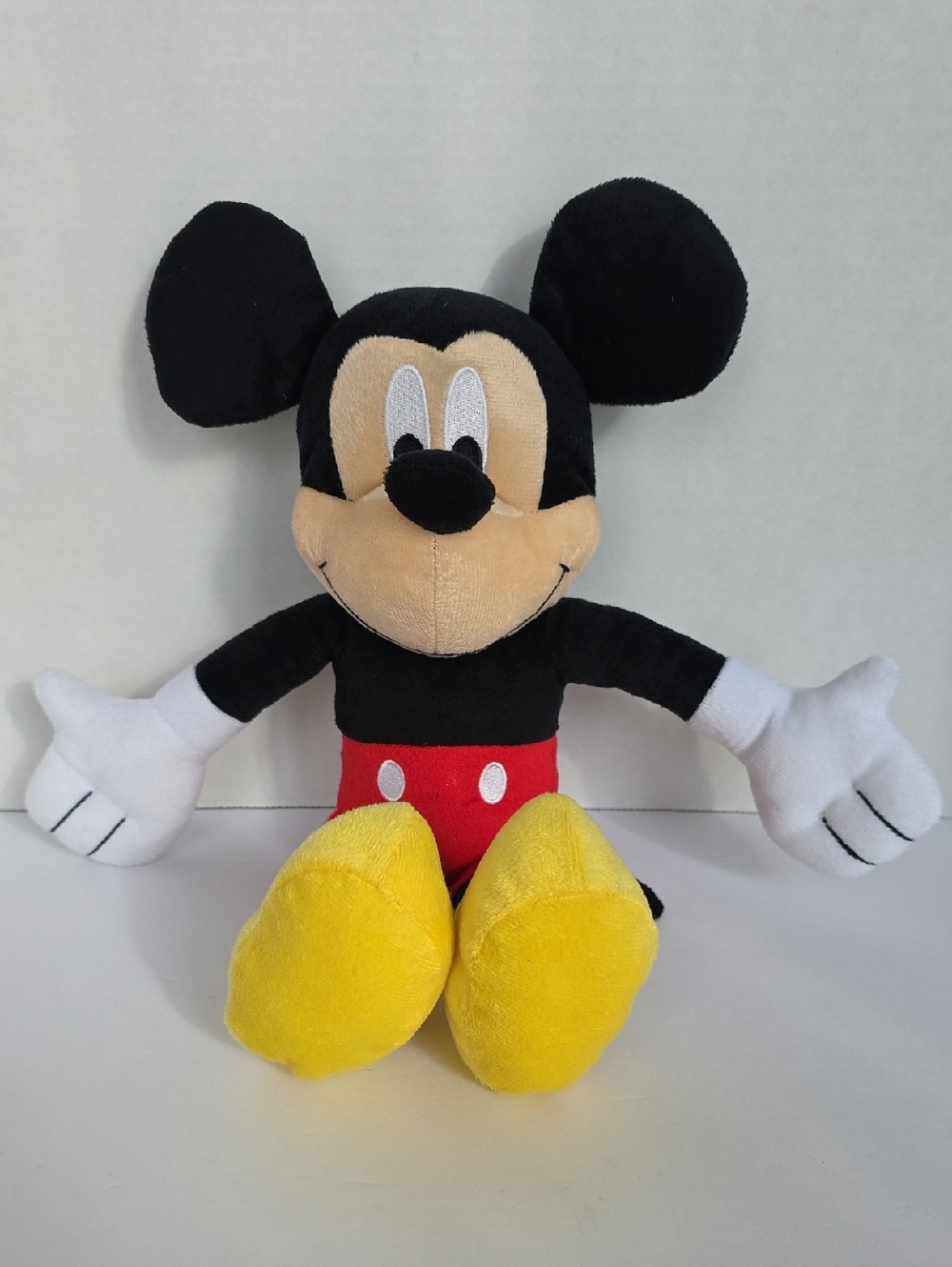 Classic Black & Red Mickey Mouse Plush Toy 14" - Yellow Shoes